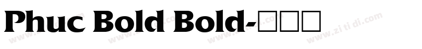 Phuc Bold Bold字体转换